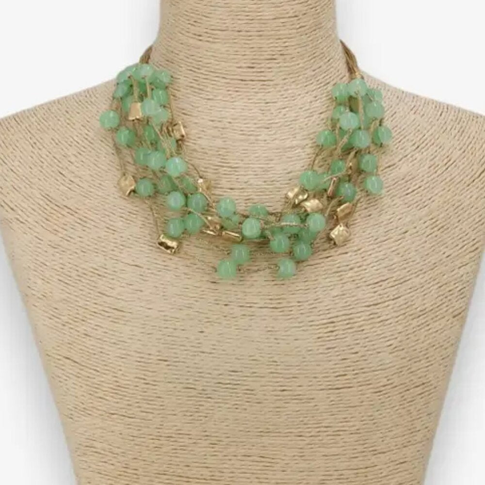 Boho Sea Green Statement Necklace