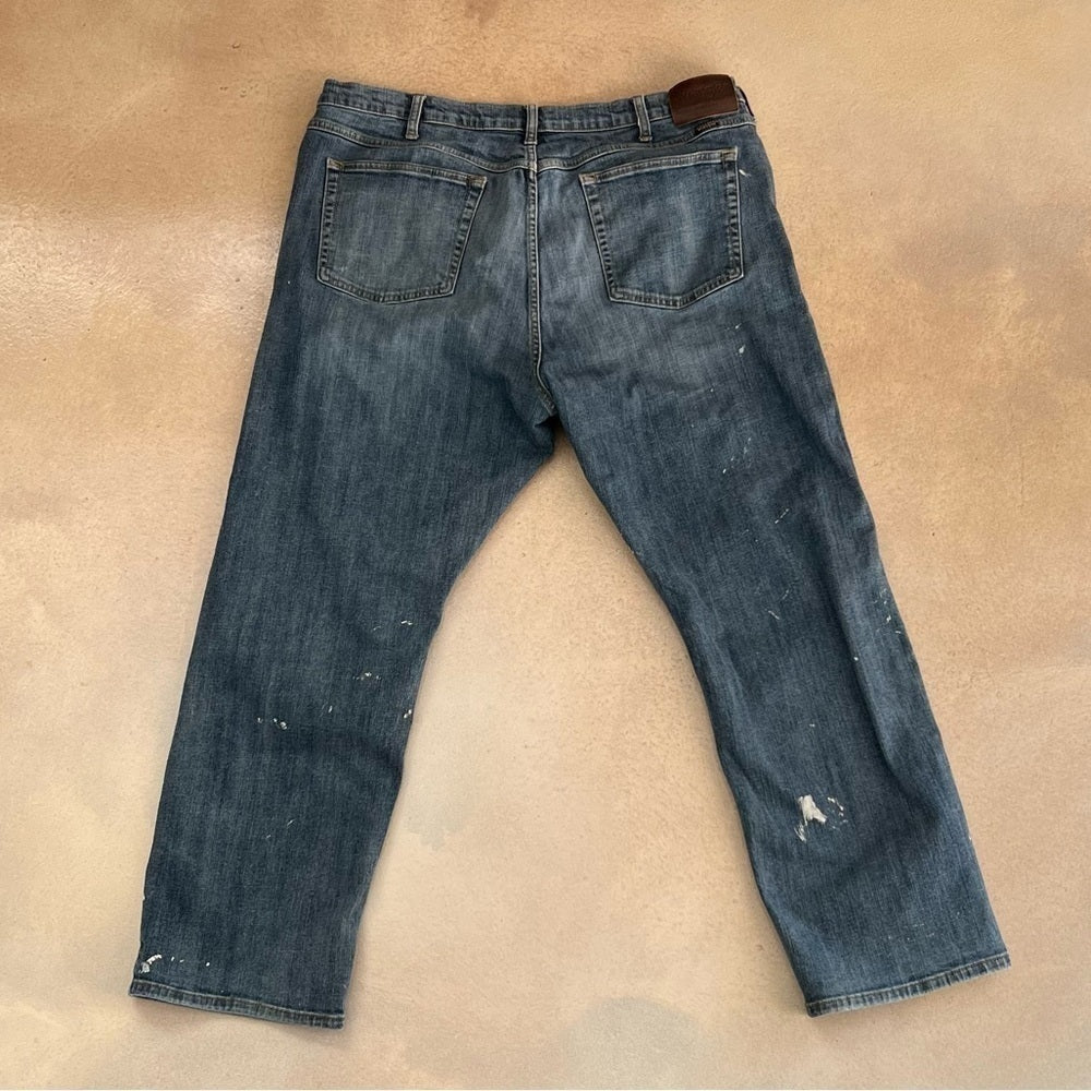 WRANGLER Paint Splatter Distressed Denim Jeans Relaxed Straight 40x30 KJ33