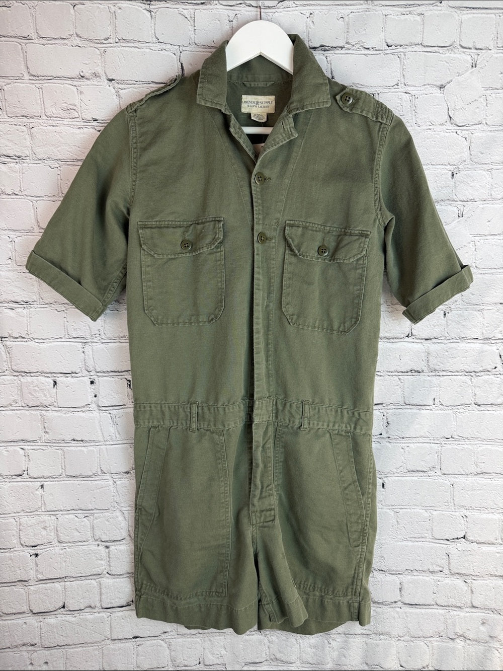 Ralph Lauren Denim & Supply Olive Green Utility Shirt Women Size S