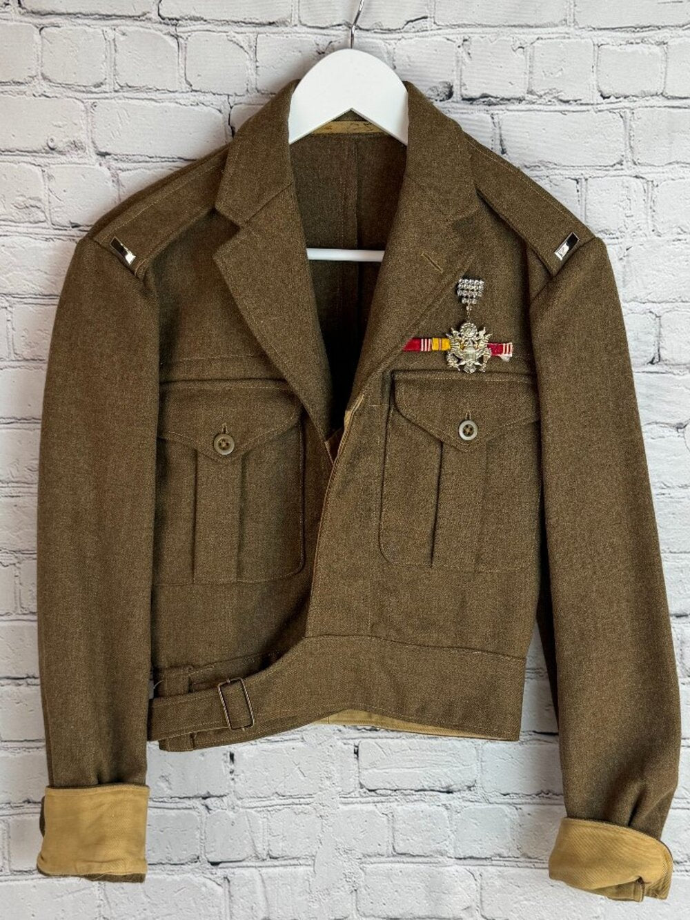 VINTAGE 1961 Battle Wool Military Jacket British Commonwealth Army