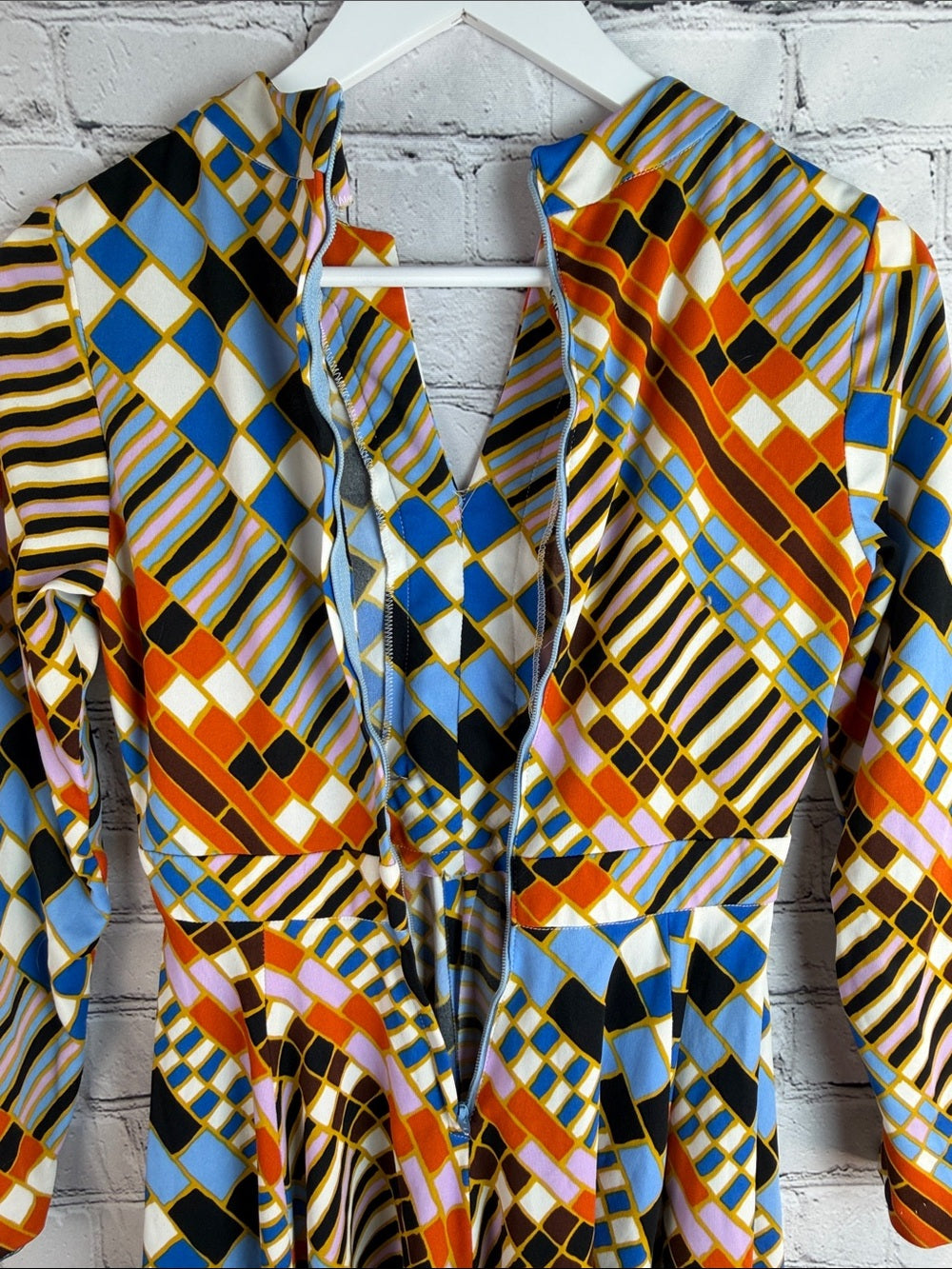 CIRETTE Vintage 1960s 1970s Mod Mini Dress | Retro Psychedelic Print XS