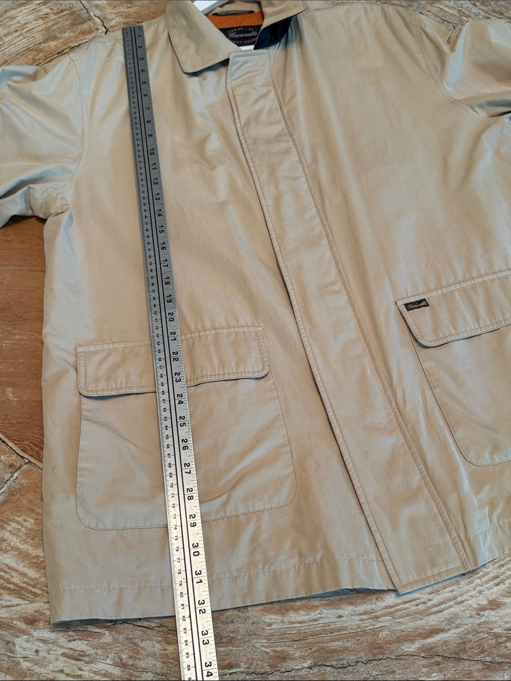 FAÇONNABLE Cream Khaki Jacket Trench French Classic Quiet Luxury
