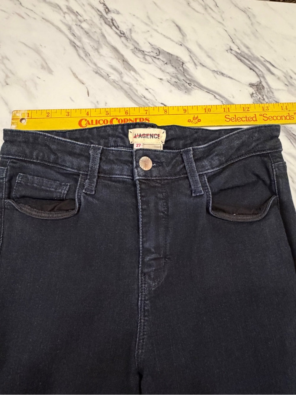 L'AGENCE Margot Black Cropped Skinny Jean 27