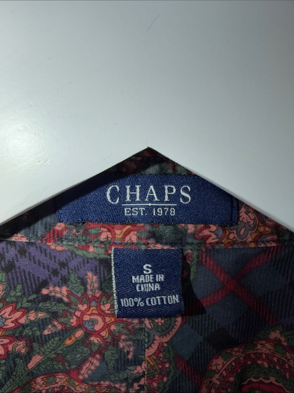RALPH LAUREN Chaps Multi‑Color Paisley & Tartan Button-Up Shirt S