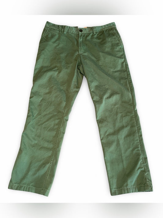 1901 Olive Green Slim Straight Chinos