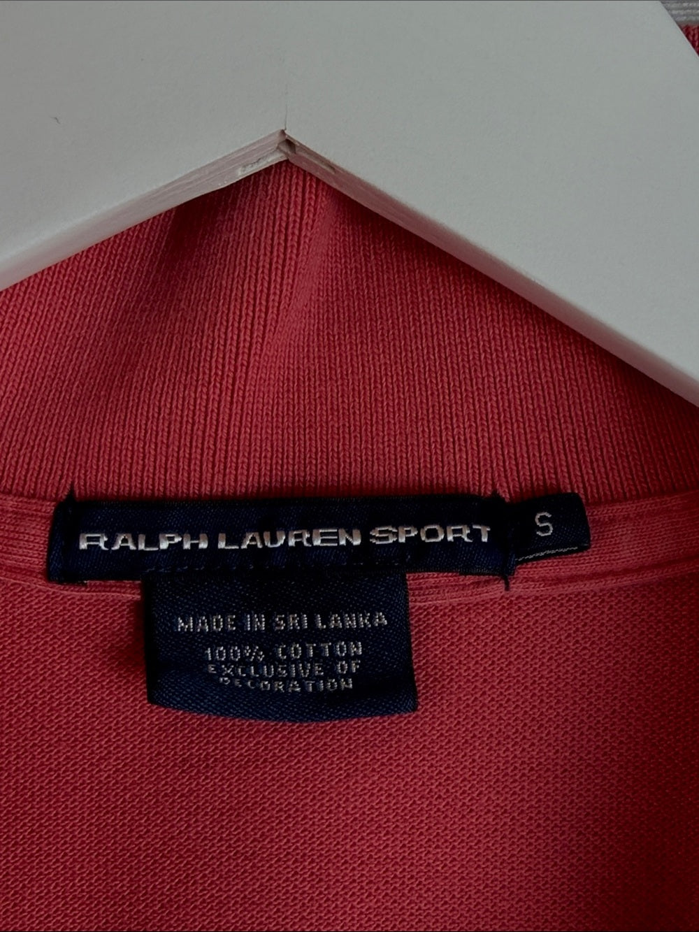 RALPH LAUREN Polo Dress Colorblock Coral Navy