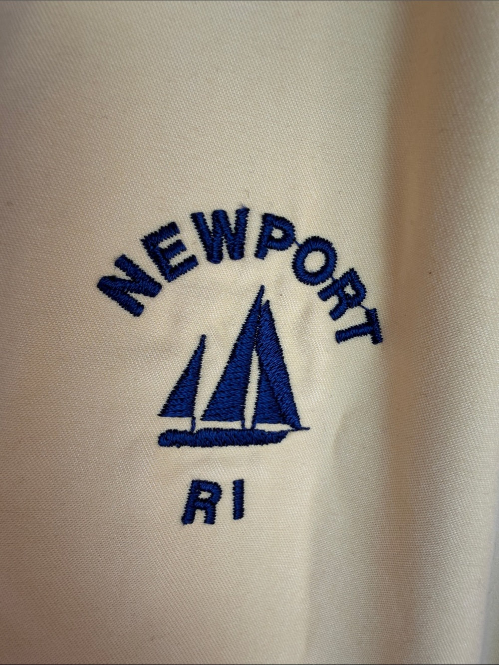 LA LOVING Vintage 1990s Newport Crest Zip Jacket Butter Yellow 2XL