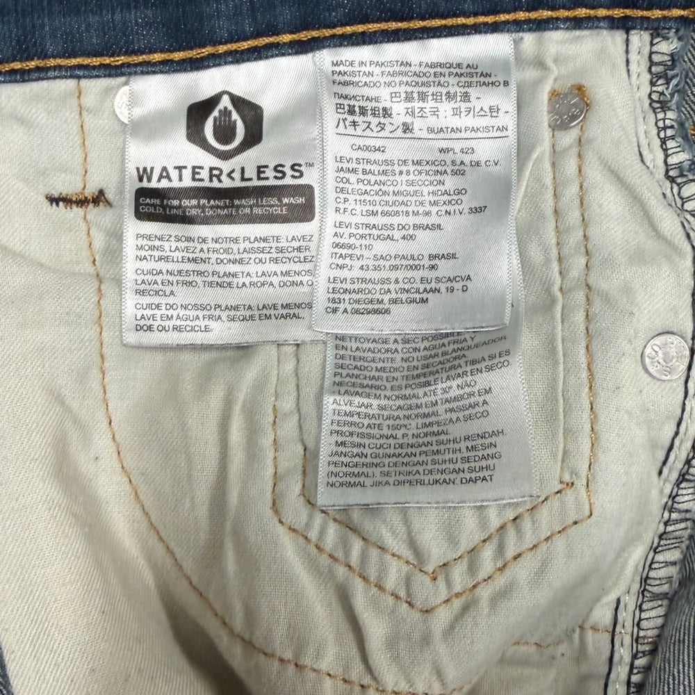 LEVI’S 513 Slim Straight Distressed Jeans 30x30 Mechanic Workwear Look
