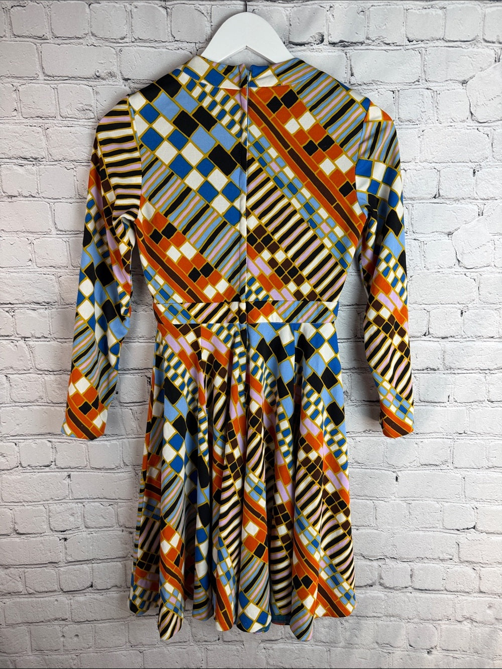 CIRETTE Vintage 1960s 1970s Mod Mini Dress | Retro Psychedelic Print XS
