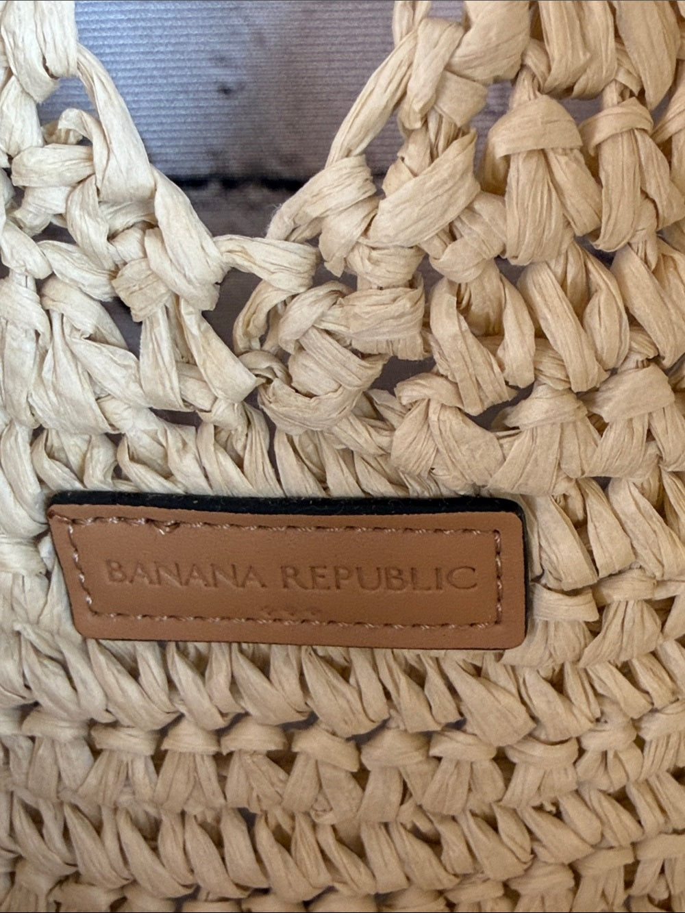 BANANA REPUBLIC Everyday Straw Blonde Open Weave Tote NWT Beach Bag