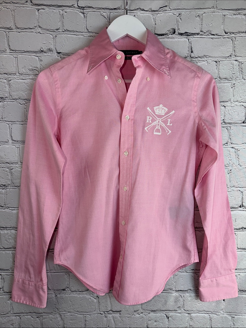 Ralph Lauren Light Pink Crest Button-Down Shirt