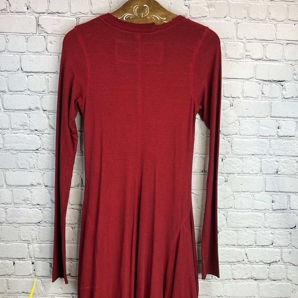 RUNDHOLZ Black Label Tulip Circle Dress Brick Red XS Sculptural