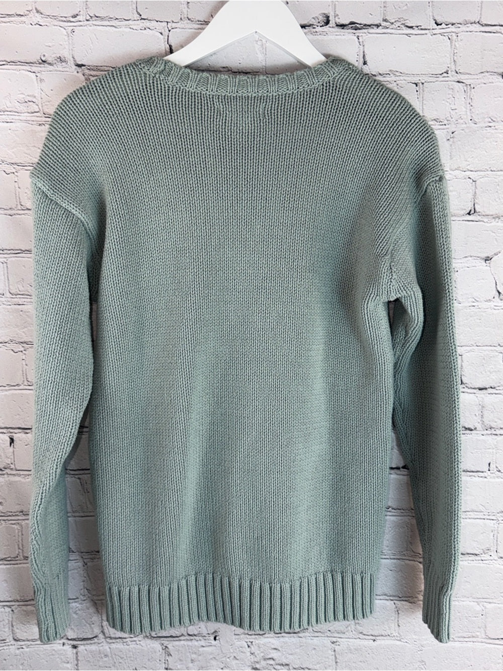AEROPOSTALE Sage Green Crewneck Sweater Soft Knit Seafoam Pullover Women’s M
