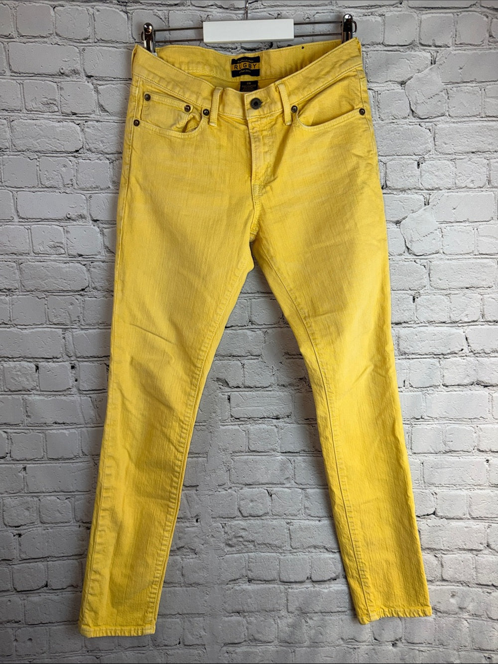 RUGBY RALPH LAUREN Bright Yellow Super Skinny Jeans | Collectible Designer Denim