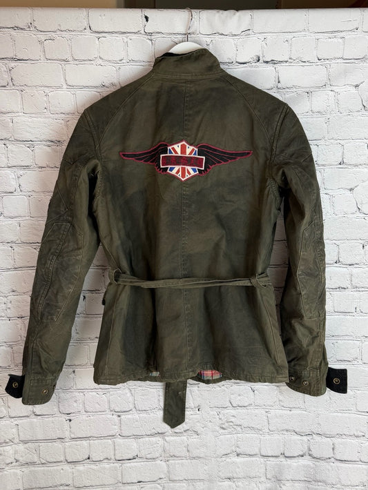 RALPH LAUREN RUGBY Olive Green Military Field Jacket with Belt S