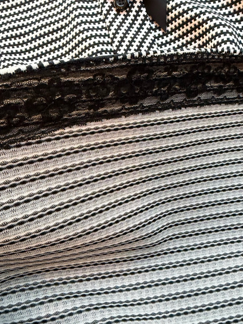 VINTAGE Jane Andre Classic Black and White Houndstooth Fit-and-Flare Dress XXS