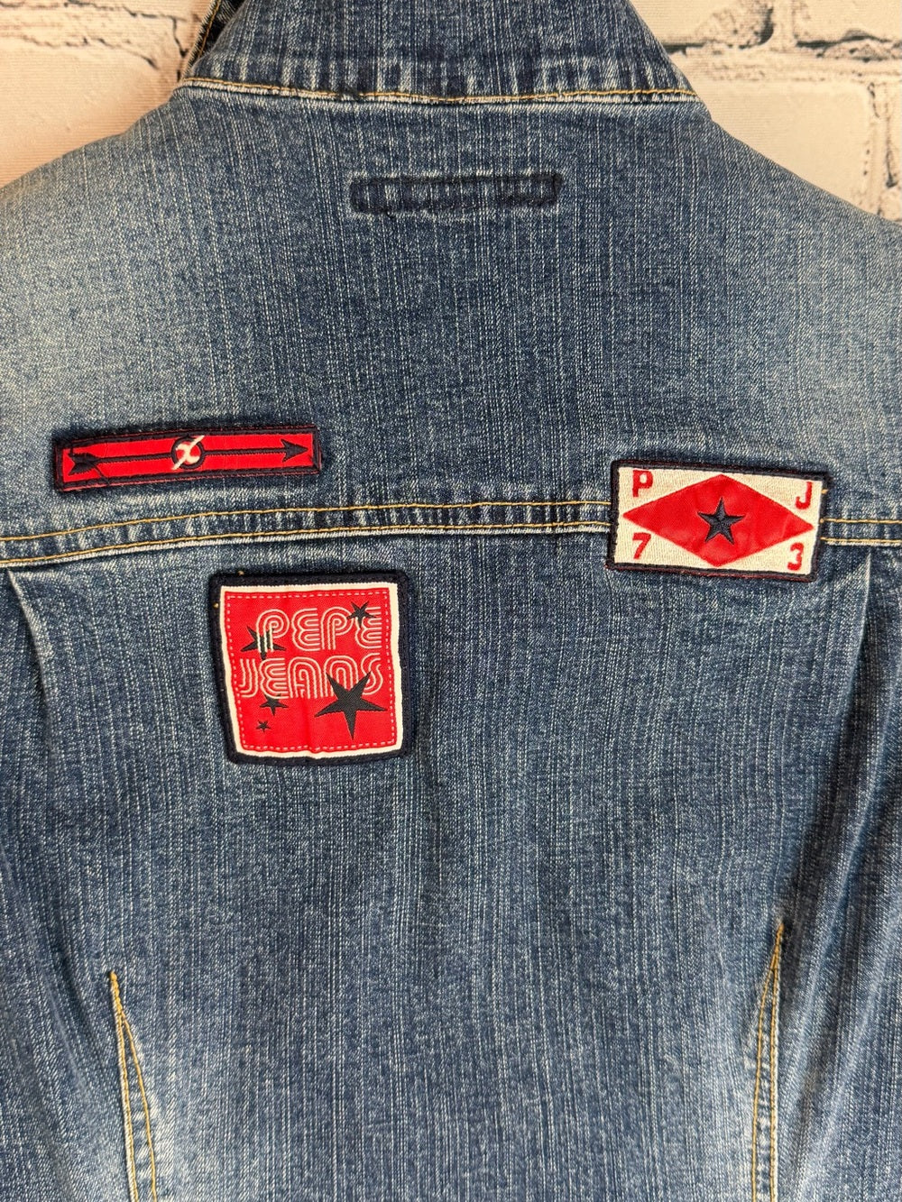 Pepe Jeans London Denim Mini Dress | Y2K Patchwork Stretch Jean Dress
