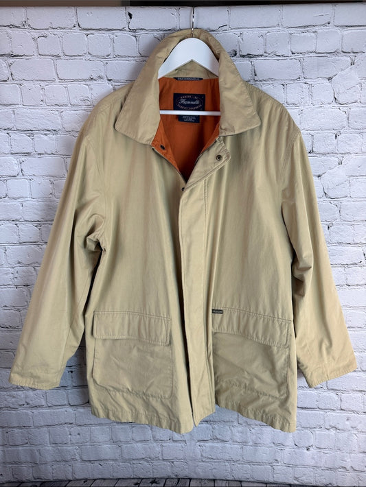 FAÇONNABLE Cream Khaki Jacket Trench French Classic Quiet Luxury