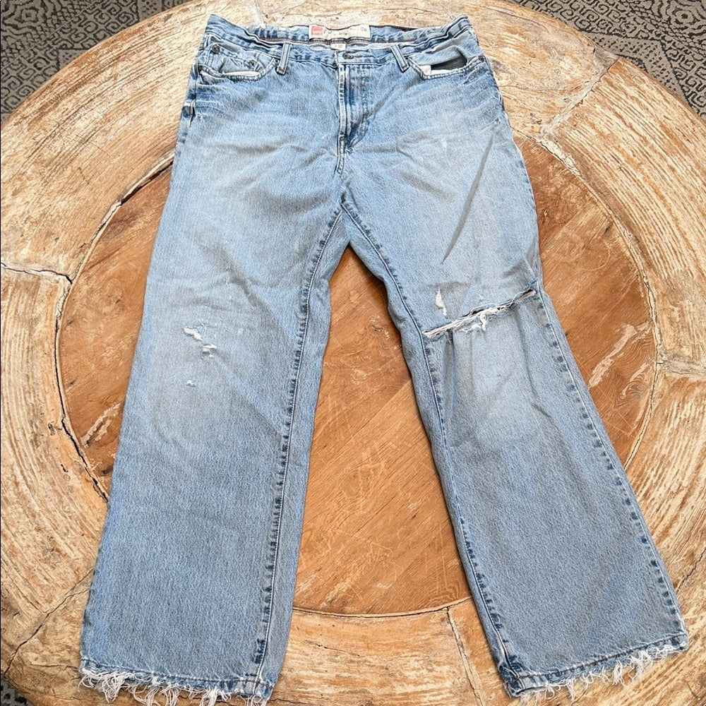MASSIMO Denim Supply Logan Distressed Light Wash‎ Denim, Men’s 34 x 32