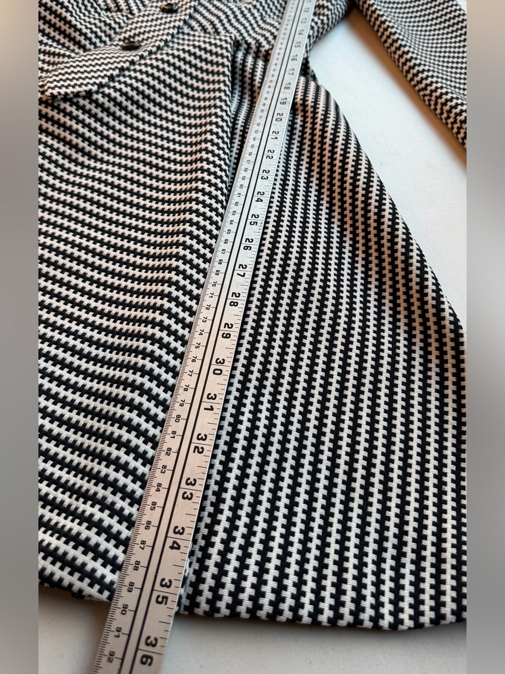 VINTAGE Jane Andre Classic Black and White Houndstooth Fit-and-Flare Dress XXS