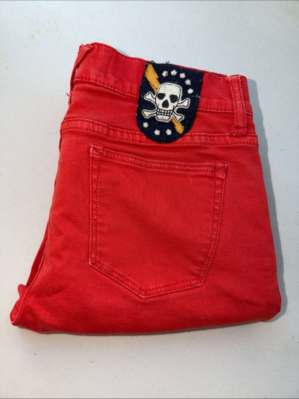 RUGBY RALPH LAUREN Bright Red Super Skinny Jeans | Pirate Patch | Collectible De