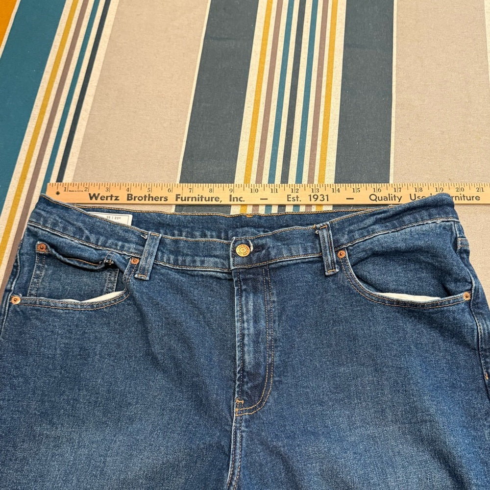 GAP Stride High Rise Wide Leg Jeans Dark Wash Denim 35x30