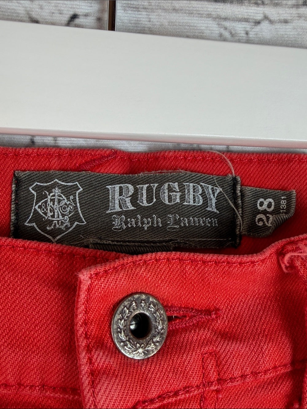 RUGBY RALPH LAUREN Bright Red Super Skinny Jeans | Pirate Patch | Collectible De