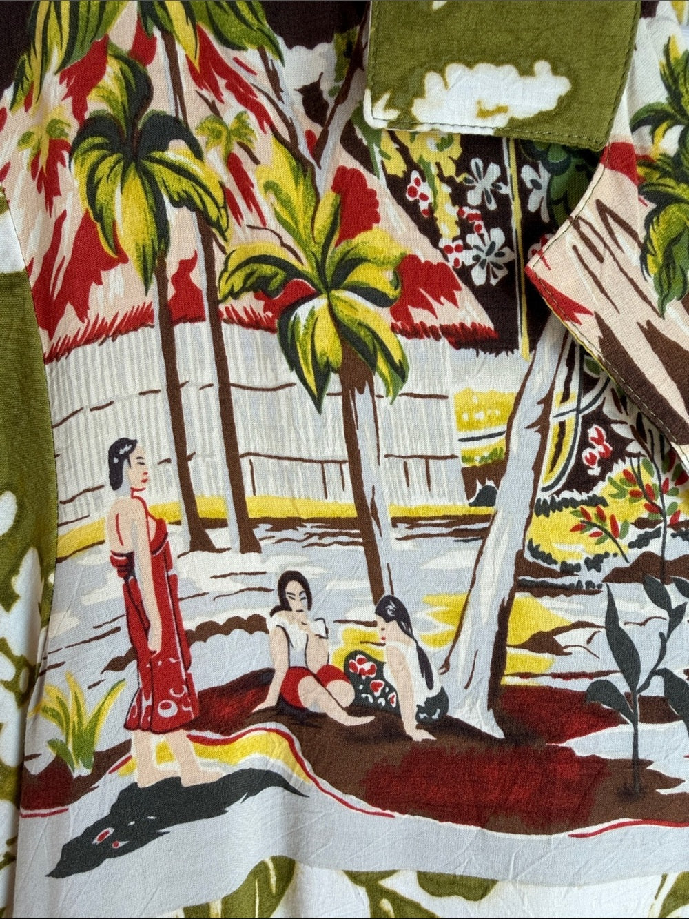 Vintage 90s JAMS WORLD Pape’ete Rayon Hawaiian Shirt XL Wearable Art