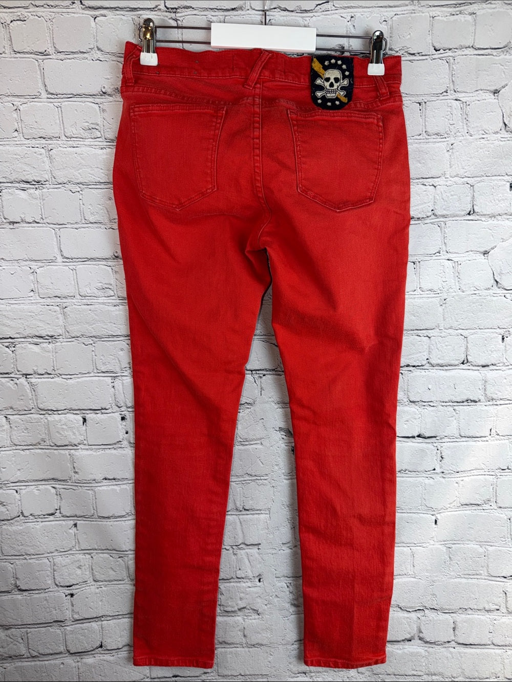 RUGBY RALPH LAUREN Bright Red Super Skinny Jeans | Pirate Patch | Collectible De