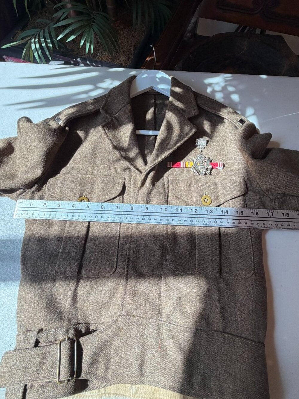 VINTAGE 1961 Battle Wool Military Jacket British Commonwealth Army