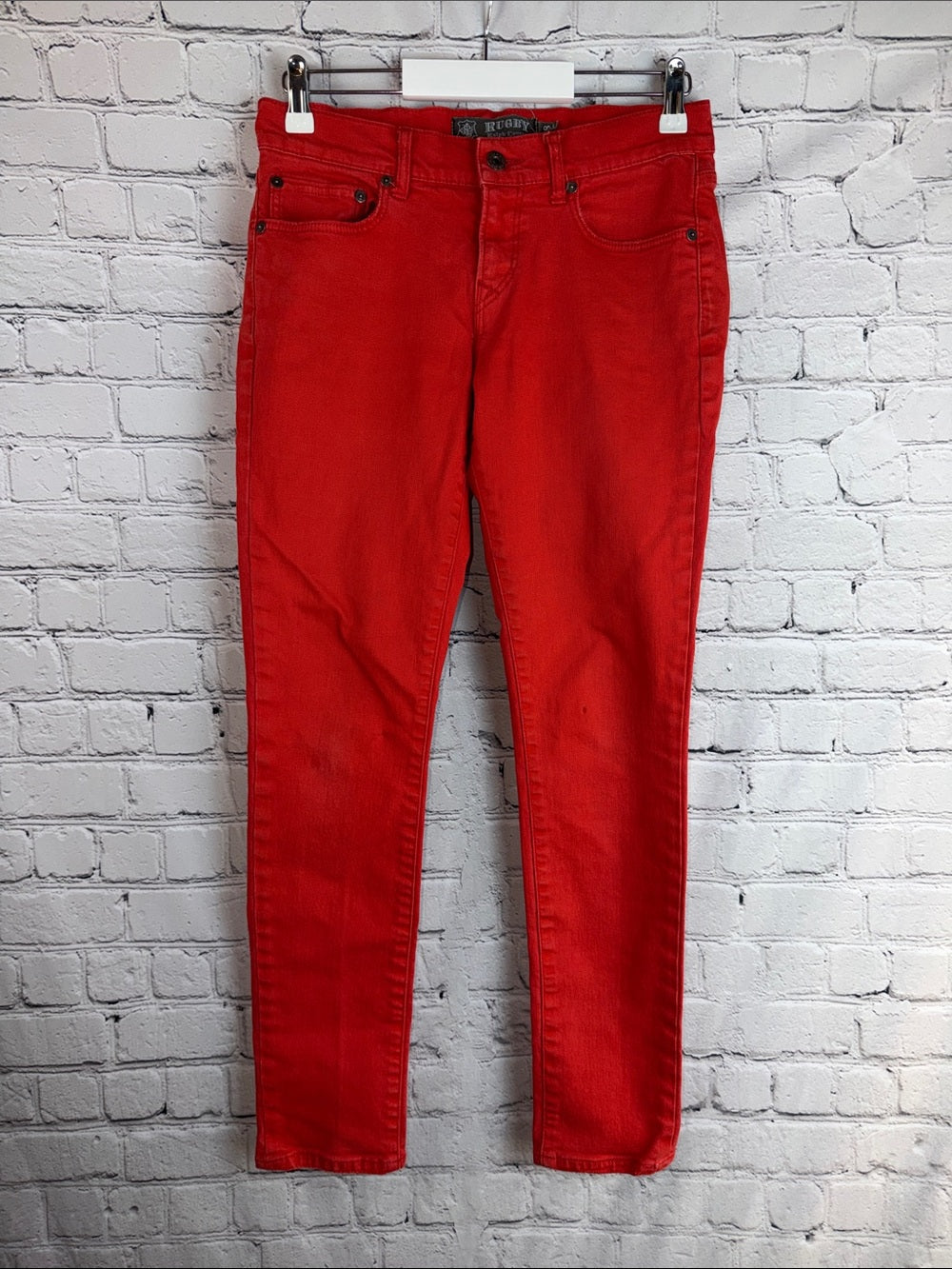 RUGBY RALPH LAUREN Bright Red Super Skinny Jeans | Pirate Patch | Collectible De