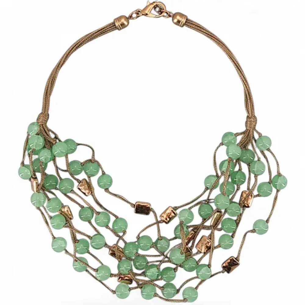 Boho Sea Green Statement Necklace