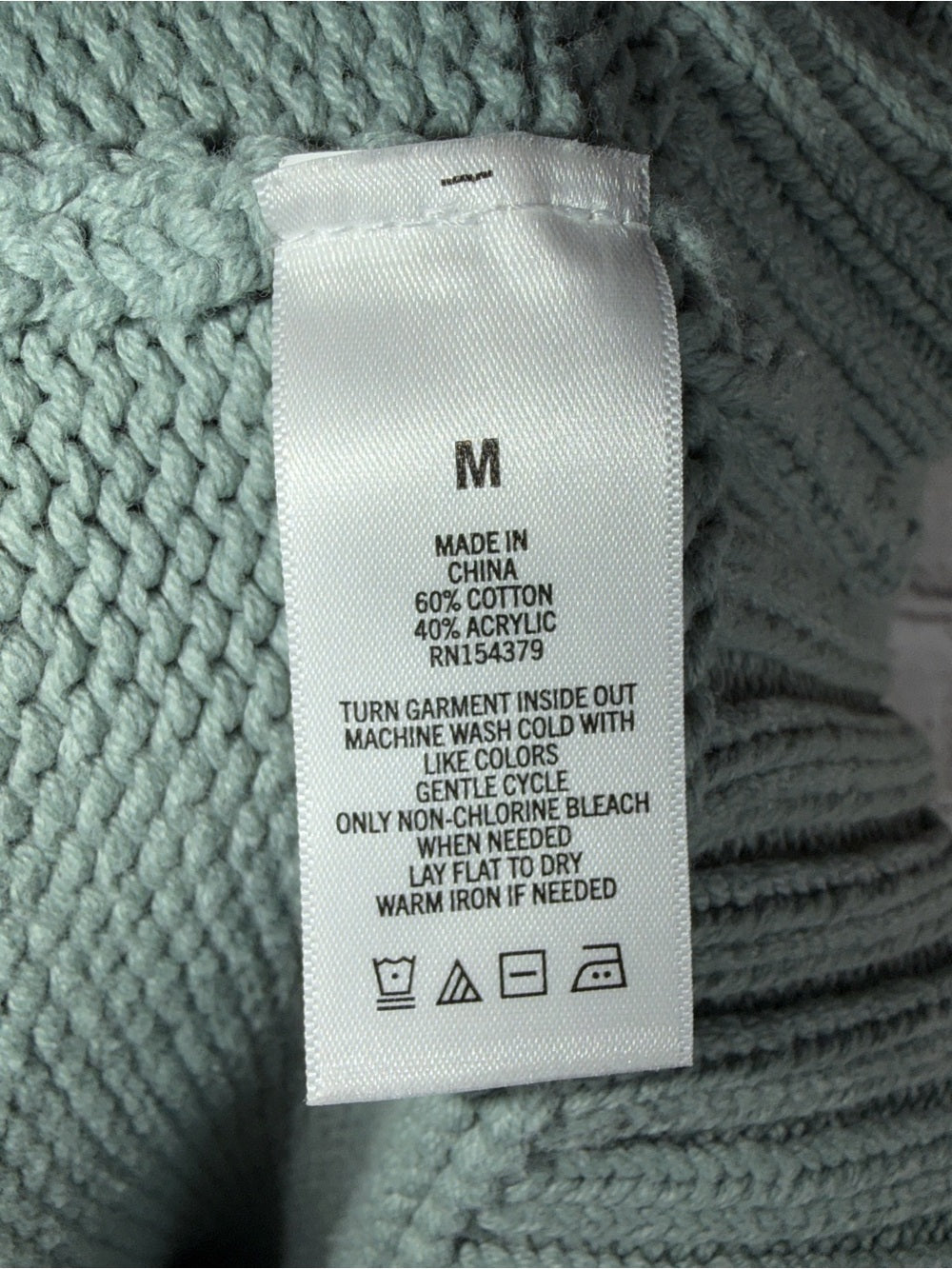 AEROPOSTALE Sage Green Crewneck Sweater Soft Knit Seafoam Pullover Women’s M