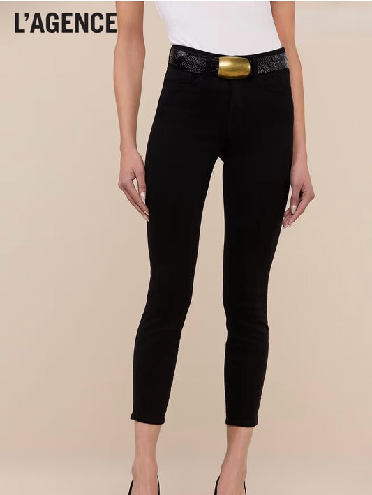 L'AGENCE Margot Black Cropped Skinny Jean 27