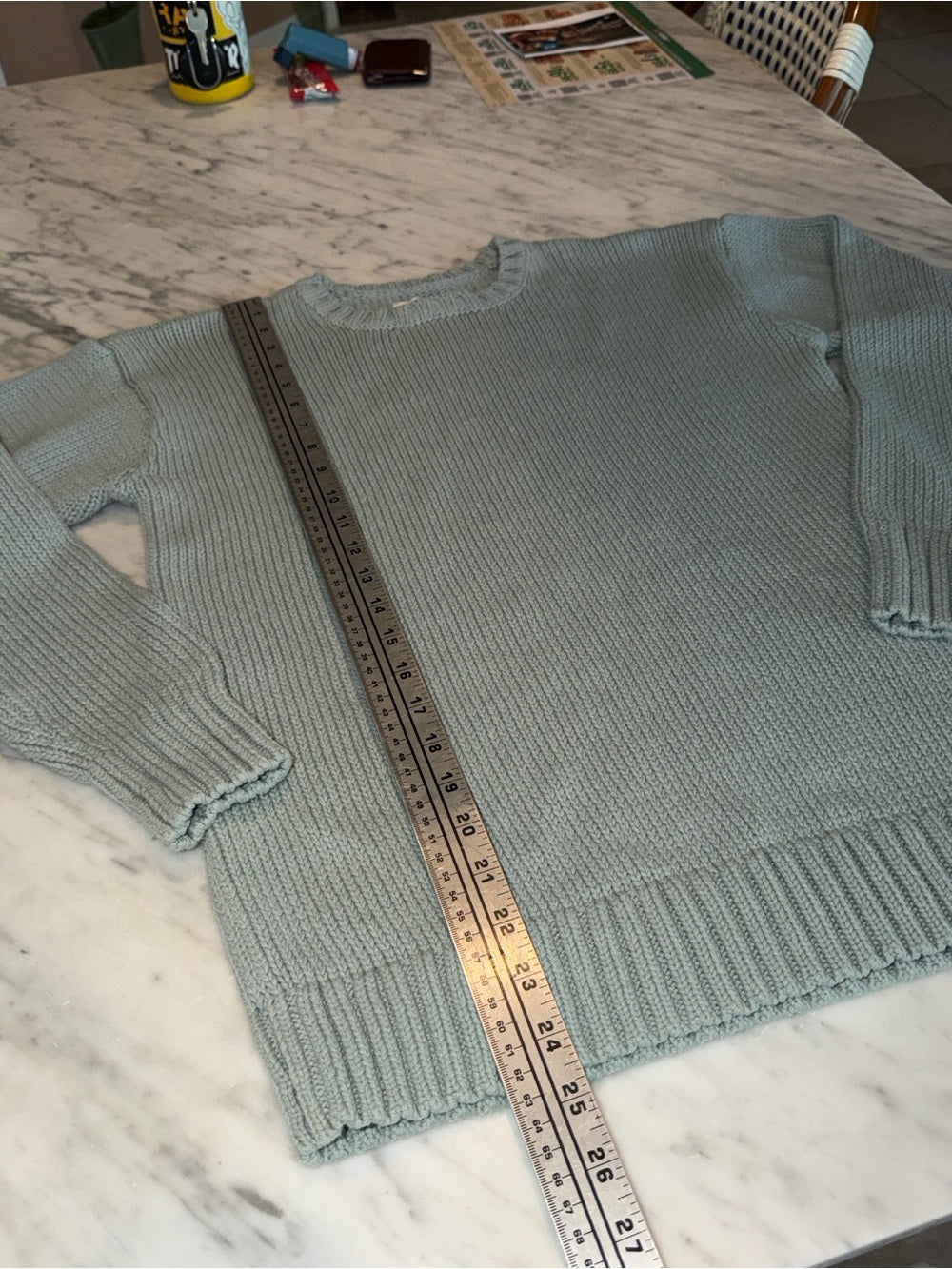 AEROPOSTALE Sage Green Crewneck Sweater Soft Knit Seafoam Pullover Women’s M
