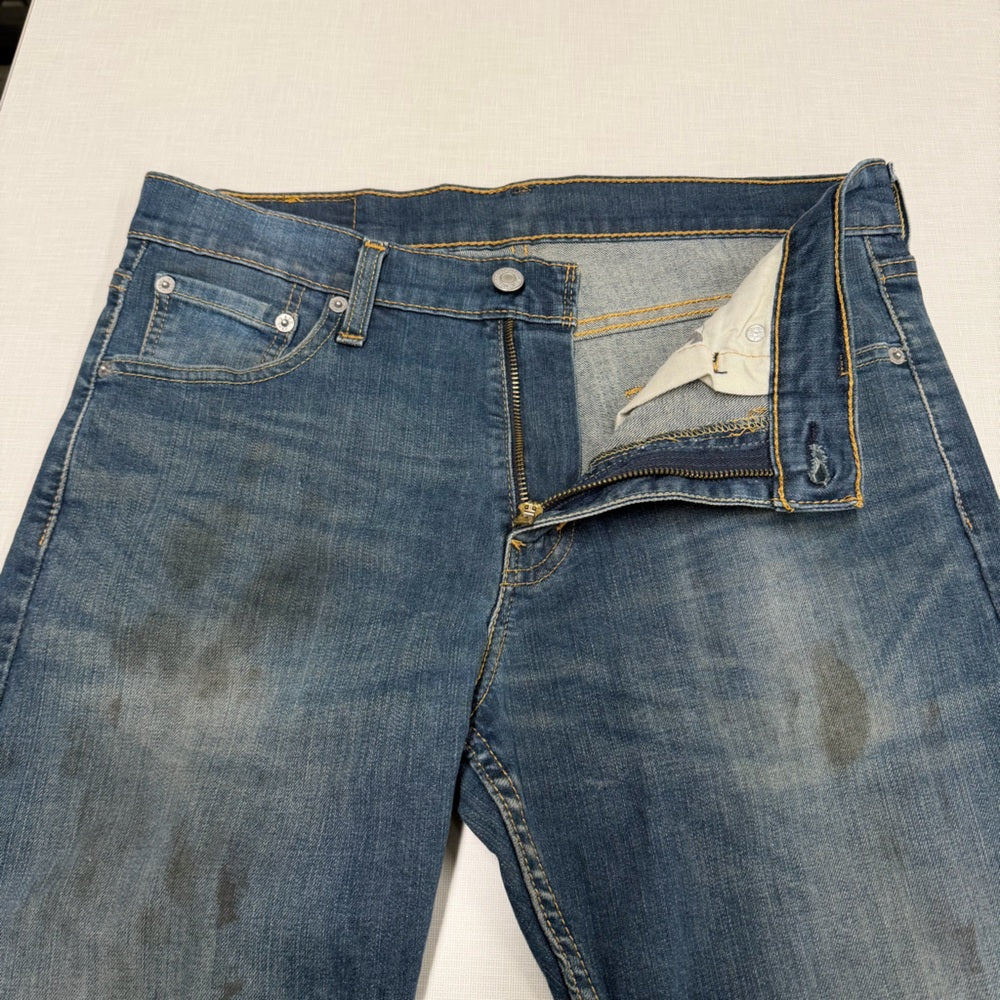 LEVI’S 513 Slim Straight Distressed Jeans 30x30 Mechanic Workwear Look