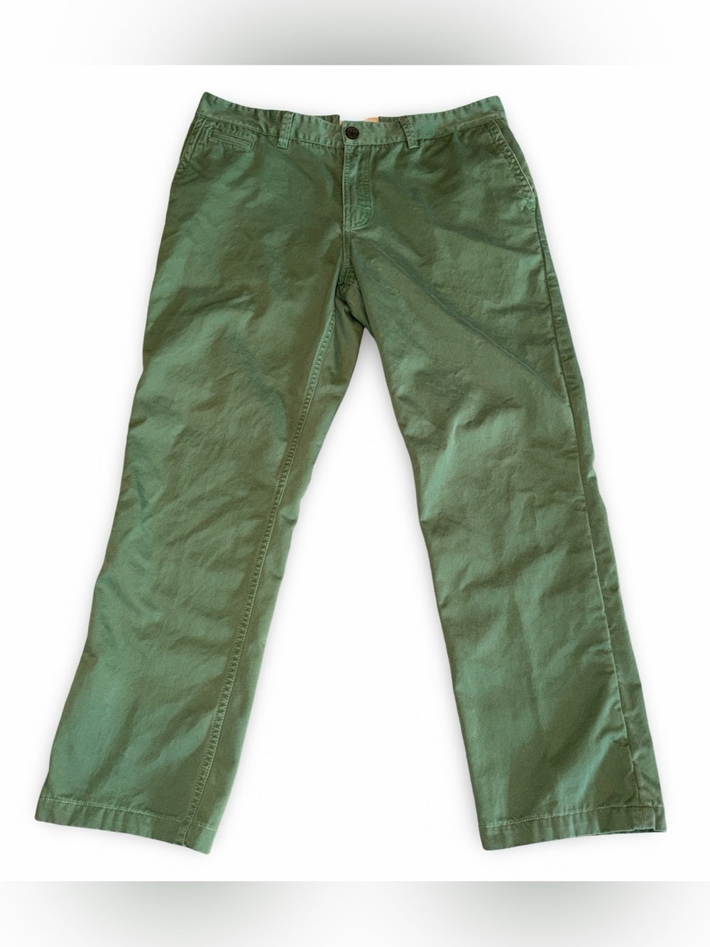 1901 Olive Green Slim Straight Chinos