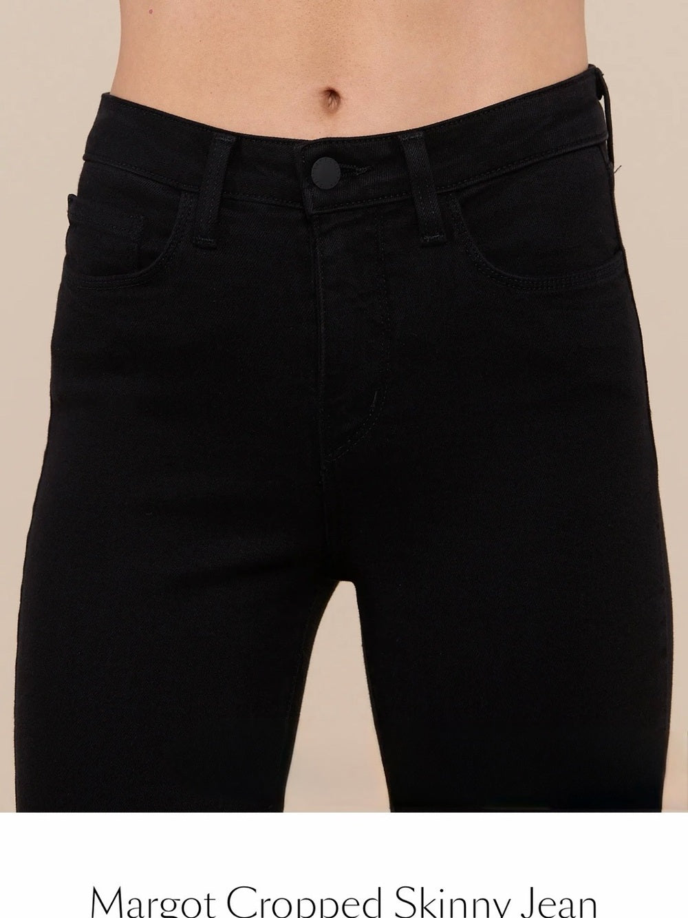 L'AGENCE Margot Black Cropped Skinny Jean 27
