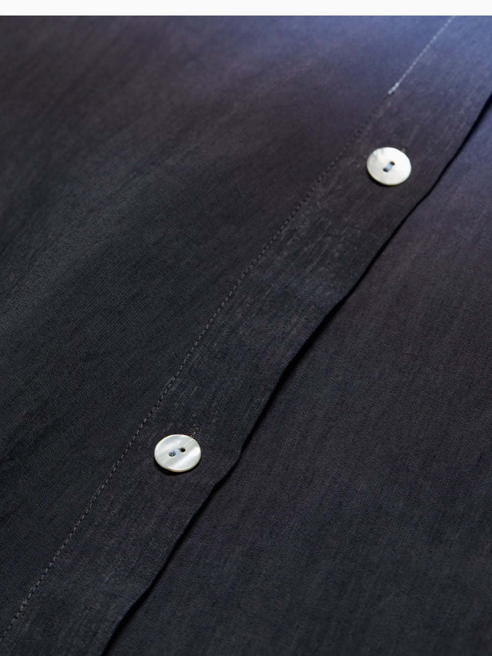 Ombre Blue to Black Long Button-Front Shirt Dress