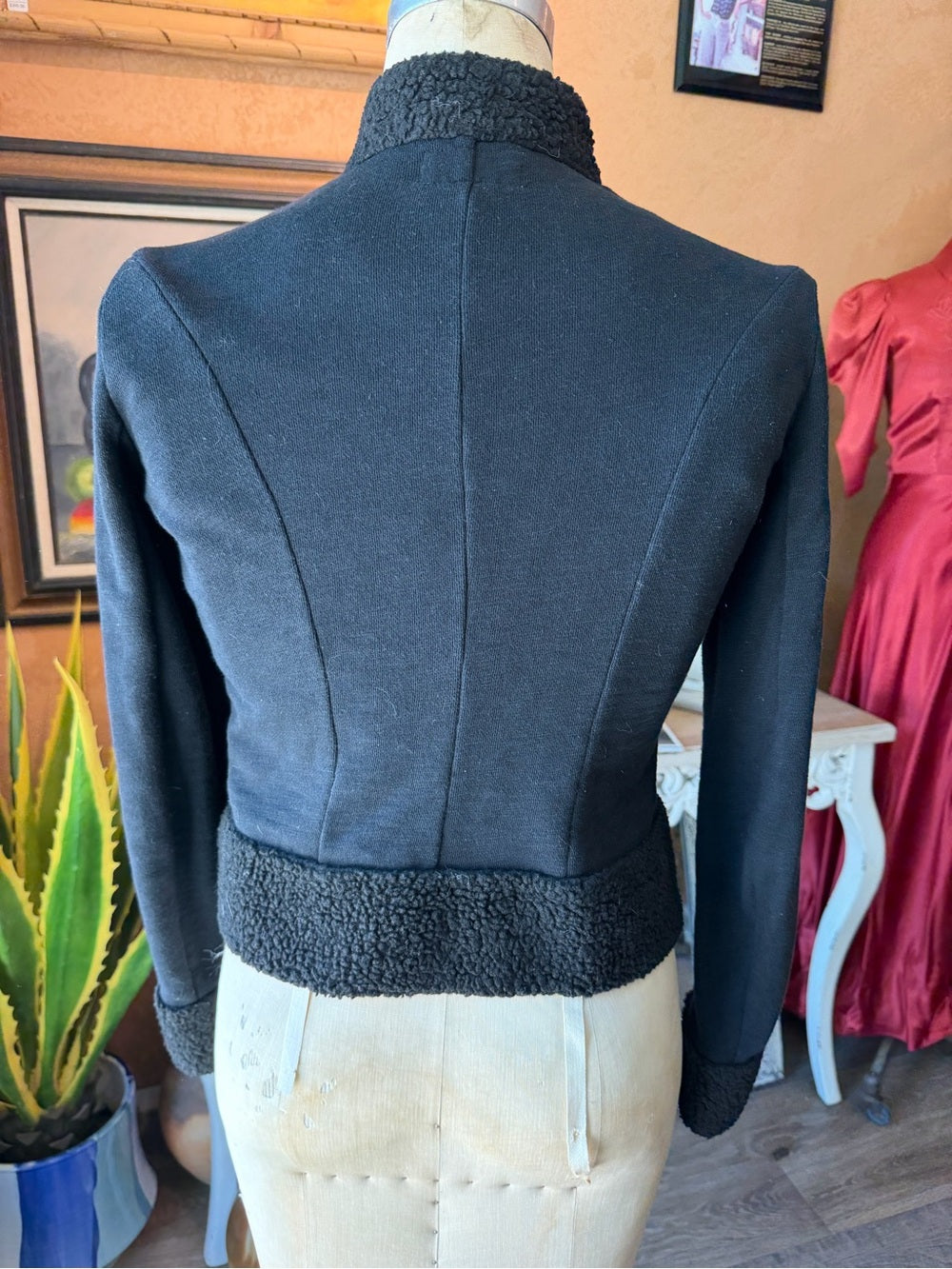 RALPH LAUREN Denim & Supply Military Knit Blazer Dark Navy Gold Crest Buttons S