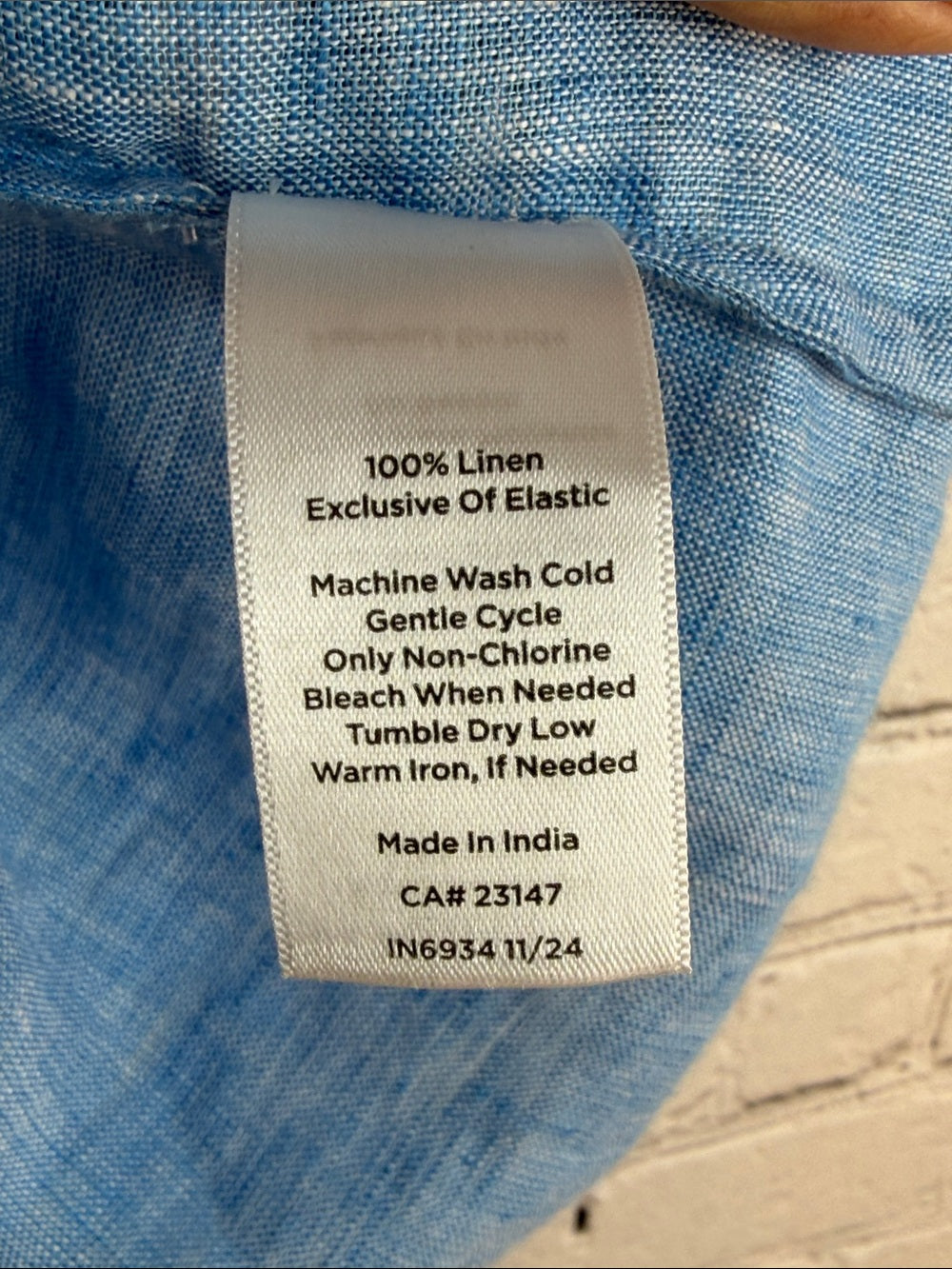 TALBOTS Smocked Yoke Short Sleeve Top - Light Blue