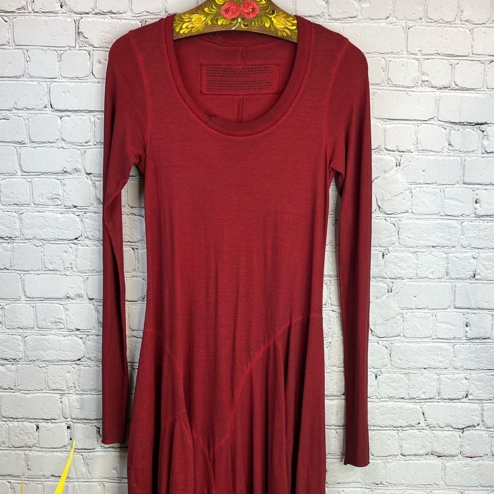 RUNDHOLZ Black Label Tulip Circle Dress Brick Red XS Sculptural