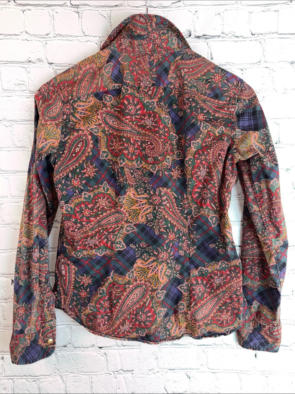 RALPH LAUREN Chaps Multi‑Color Paisley & Tartan Button-Up Shirt S