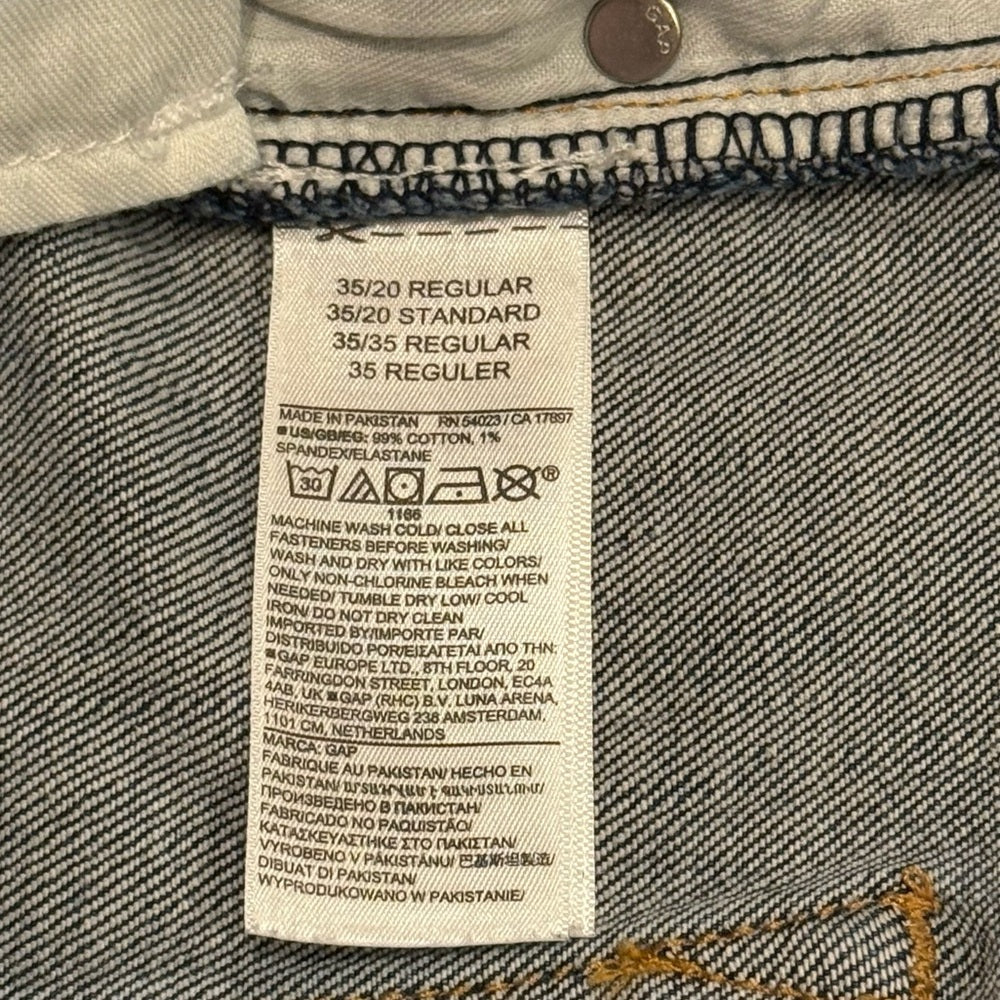 GAP Stride High Rise Wide Leg Jeans Dark Wash Denim 35x30